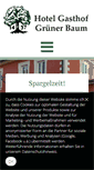 Mobile Screenshot of hotel-gruener-baum.de