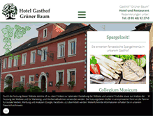Tablet Screenshot of hotel-gruener-baum.de
